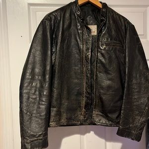Vintage ‘1950-60’s ‘Top Gear Leathers’ Leather jacket.  Size Large